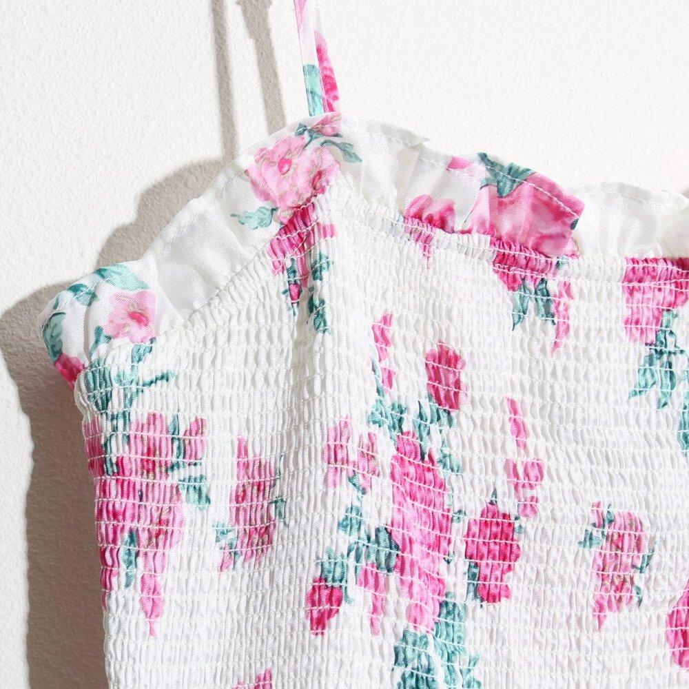 LoveShackFancy x Target Elise Smocked Tiered Dress Floral Midi Smocked Size XS - Picture 4 of 16